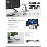  Củ sạc kèm cổng truyền dữ liệu MicroPack HDMI 4k60Hz MWC-265H 