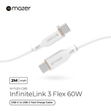  Dây Cáp MAZER Infinite.LINK 3 PD60W USB-C to USB-C 2M cable (Flex, Silicone) (2m) 