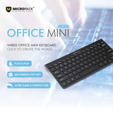  Bàn phím có dây MicroPack OFFICE MINI chocolate compact K2208-STL 