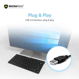  Bàn phím có dây MicroPack OFFICE MINI chocolate compact K2208-STL 
