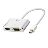  Bộ Chuyển Đổi Mazer ALU Mini DP DUAL Adapter to HDMI 4K + VGA 