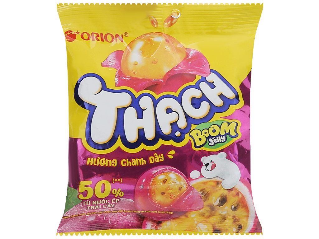 Kẹo Dẻo Boom Vị Chanh Dây 24g (Gói)
