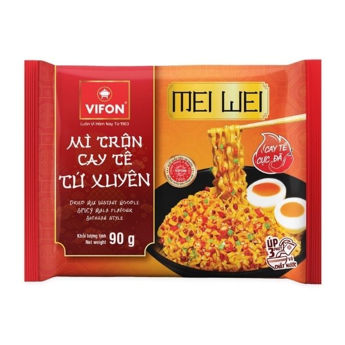 Mì Trộn Cay Tê Tứ Xuyên Vifon 90g (Gói)