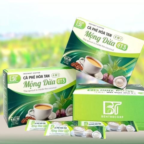  Cà phê hòa tan Mộng dừa CT3 - 4 IN 1 