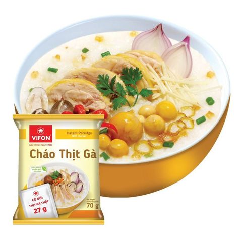  Cháo Thịt Gà Vifon gói 70 g (Thịt gà thật) 