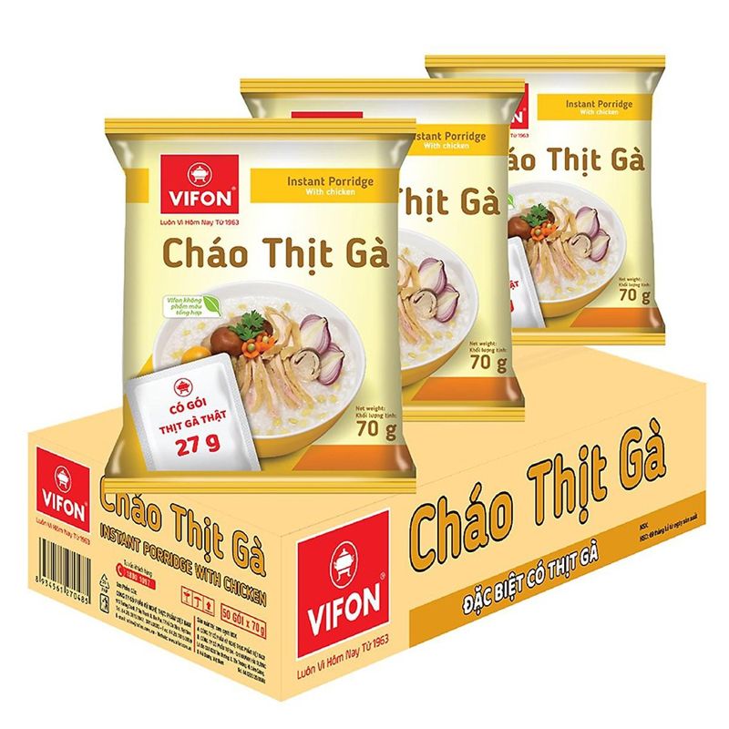 Cháo Thịt Gà Vifont thùng 50 gói