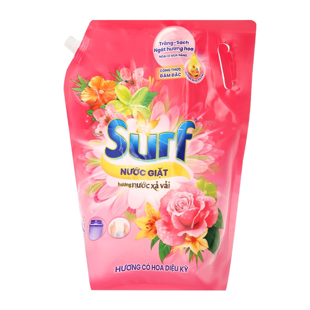 Nước Giặt Surf Hương Cỏ Hoa Diệu Kì Túi 2.9Kg