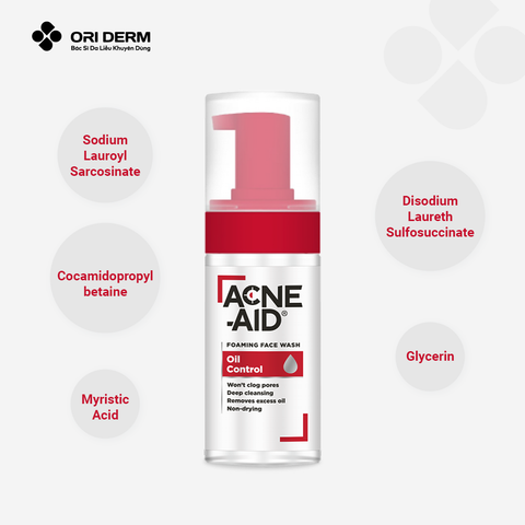  Sữa rửa mặt kiểm soát dầu Acne-Aid Foaming Face Wash Oil Control 