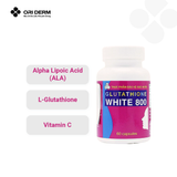  Viên uống trắng da mờ thâm Glutathione White 800 hộp 60 viên 