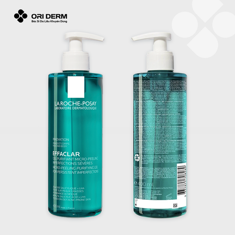  Gel rửa mặt và tắm Laroche Posay Effaclar Micro Peeling 400ml 