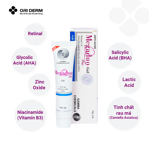  Gel chấm mụn mờ thâm Megaduo Plus tuýp 15g 