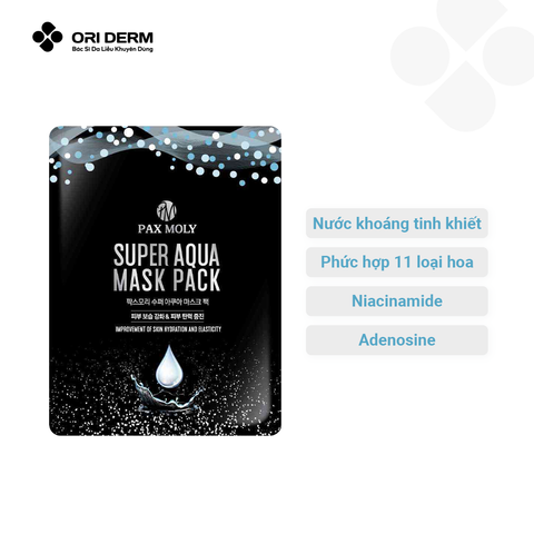  Mặt nạ dưỡng ẩm cho da căng bóng, mềm mại PAXMOLY Super Aqua Mask 