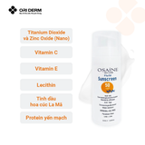  Kem chống nắng vật lý cho da nhạy cảm Osaine Fluid SPF50 50ml 