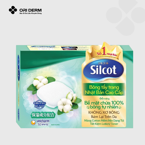  Bông tẩy trang Silcot Premium Hộp 66 miếng 