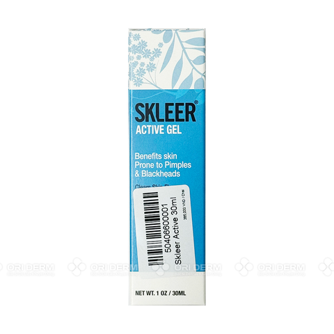  Gel giảm mụn mờ thâm tái tạo da Skleer Active Gel 30ml 