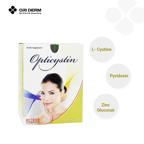  Viên uống sáng da mờ thâm mụn Opticystin hộp 60 viên 