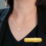  Dây chuyền nữ Titan SST Official Mặt cỏ 4 lá Đính Đá lấp lánh Không Đen Gỉ VC550 