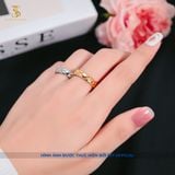  Nhẫn Titan SST Trắng Khắc dấu X cá tính Không Đen Gỉ N55 