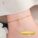  Lắc chân Basic Titan SST Official Store Kiểu dây mì charm bi tối giản sang trọng Không Đen Gỉ LC42 