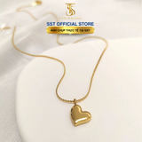  SST Dây chuyền Titan cao cấp Không đen gỉ mẫu trái tim đơn giản VC124 