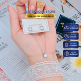  Bông tai Unisex Titan SST Official Store mặt vuông đính đá lấp lánh thanh lịch Không Đen Gỉ BT70 