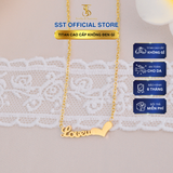  Dây chuyền nữ Titan SST Official Mặt chữ Loveu đáng yêu Không Đen Gỉ VC506 