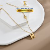  Dây chuyền Titan SST Official Store Mặt chữ H thanh lịch Không Đen Gỉ VC181 