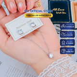  Bông tai Unisex Titan SST Official Store mặt vuông đính đá lấp lánh thanh lịch Không Đen Gỉ BT70 