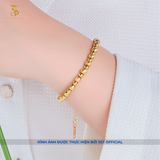  Lắc tay nữ Titan SST bi chạm khía sẵn khóa tròn sang trọng Không Đen Gỉ LT250 