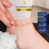  Lắc chân nữ kiểu lu thống phối đồng xu Titan không gỉ SST Official Store LC91 