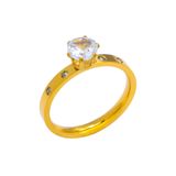  Nhẫn nữ Titan SST Official Store Đính hột lớn lấp lánh đi tiệc sang trọng Không Đen Gỉ N40 