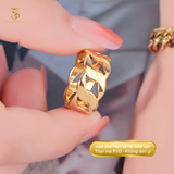  Nhẫn Titan SST Official Bảng mắc xích cá tính Không Đen Gỉ N66 