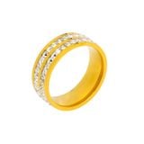  Nhẫn Unisex Titan SST Officil Store Đính full 2 vòng đá lấp lánh vàng Không Đen Gỉ N21 