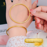  Vòng tay Titan SST Trơn Basic 3 Li Vàng óng ánh Không Đen Gỉ VT08 