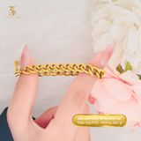  Lắc tay Unisex Titan SST Bảng xích cá tính Không Đen Gỉ LT84 