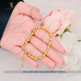  Lắc tay nữ Titan SST bi chạm khía sẵn khóa tròn sang trọng Không Đen Gỉ LT250 