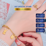  Lắc tay nữ Titan SST Official Store charm thỏ đáng yêu phối dây xích cá tính Không Đen Gỉ LT66 