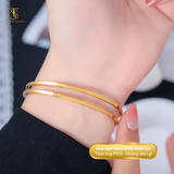  Vòng tay trơn bản vuông chất liệu titan không rỉ VT69 