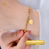  Lắc tay cặp đôi Titan SST Official Bi charm trái tim Khắc chữ Love Forever Không Đen Gỉ LT57 