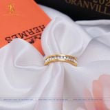  Nhẫn Unisex Titan SST Titan Full đá 1 vòng lấp lánh Không Đen Gỉ N16 