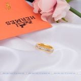  Nhẫn Unisex Titan SST Titan Full đá 1 vòng lấp lánh Không Đen Gỉ N16 