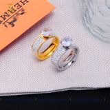  Nhẫn Titan SST Đính full đá sang trọng đi tiệc Không Đen Gỉ N223V 