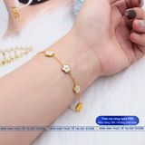  Lắc tay nữ Titan SST Official  Kiểu Hoa 5 cánh có nhụy nhỏ Không Đen Gỉ LT242T 