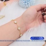  Lắc tay nữ Titan SST Official  Kiểu Hoa 5 cánh có nhụy nhỏ Không Đen Gỉ LT242T 