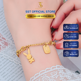  Lắc tay nữ Titan SST Official Store charm thỏ đáng yêu phối dây xích cá tính Không Đen Gỉ LT66 