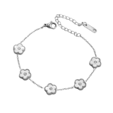  Lắc tay nữ Titan SST Official  Kiểu Hoa 5 cánh có nhụy nhỏ Không Đen Gỉ LT242T 