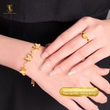  Lắc tay nữ Titan SST Official Store Mặt hồ điệp đính đá dây rút năng động Không Đen Gỉ LT184 