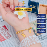  Lắc tay nữ Titan SST Official Store charm thỏ đáng yêu phối dây xích cá tính Không Đen Gỉ LT66 