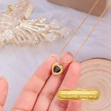  Vòng Cổ Nữ SST Official Mặt Tim Nhụy Đen Chất Liệu Titan Cao Cấp Không Đen Gỉ Thời Trang VC319 