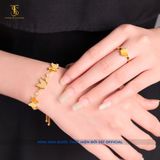  Nhẫn Titan SST Mặt Hồ Điệp kim sa đi tiệc sang trọng Không Đen Gỉ N09 